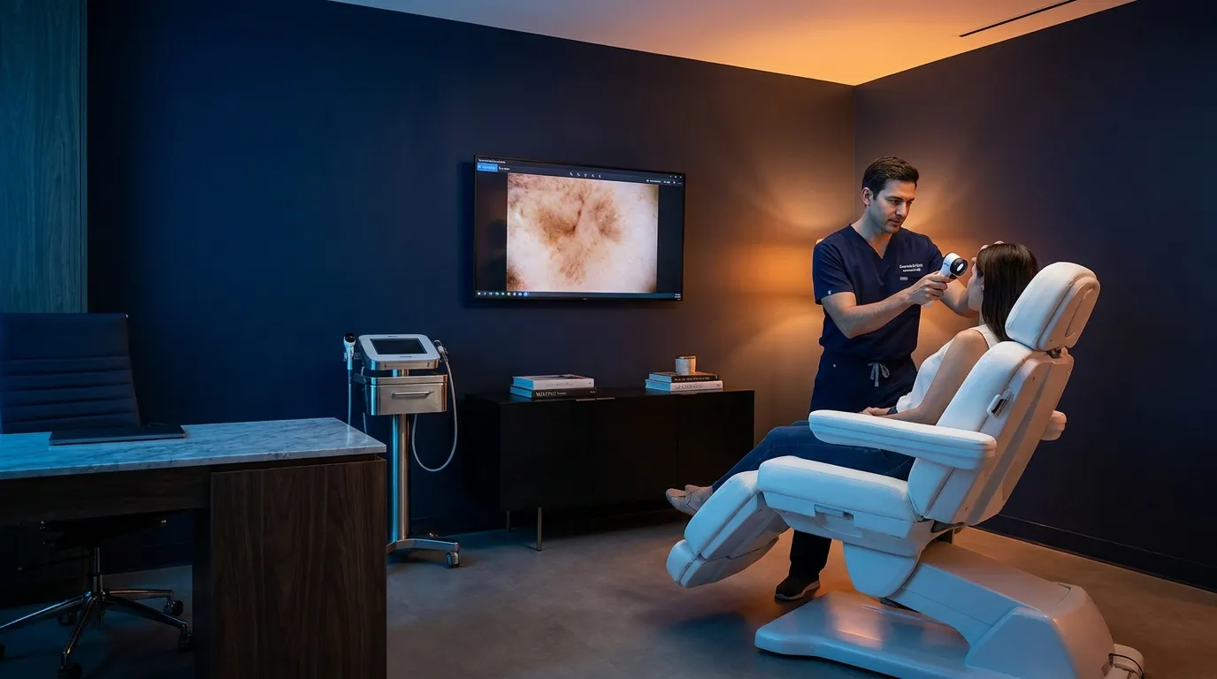 Dermatoscopia digital — consulta clínica